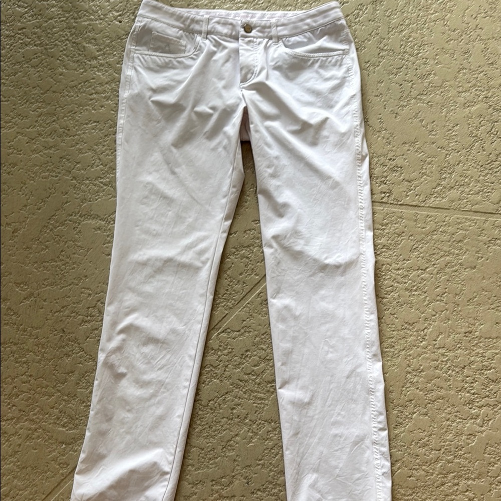 Alberto 3xdry White Straight Leg Pants Crisp and Clean size 8